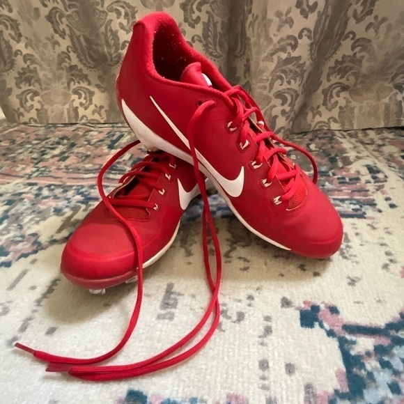 Nike Air Clipper '17 Men's Metal Baseball Cleats red white size 10.5 - Picture 2 of 13